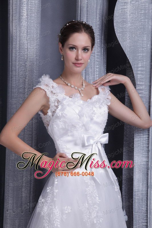 wholesale white a-line square court train tulle lace wedding dress