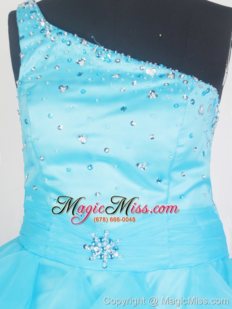 wholesale 2013 lovely aqua blue little gril pageant dress with ruffles and beading