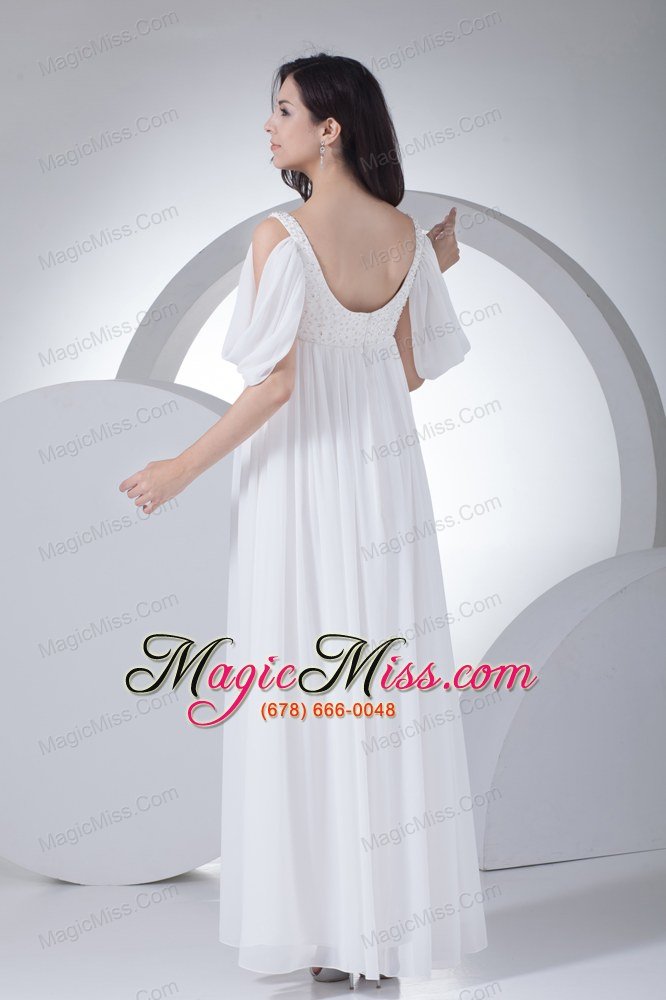 wholesale empire half sleeves straps beading wedding dress