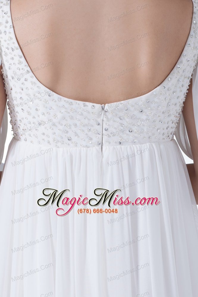 wholesale empire half sleeves straps beading wedding dress