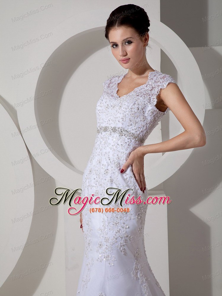 wholesale affordable mermaid square court train lace beading wedding dress