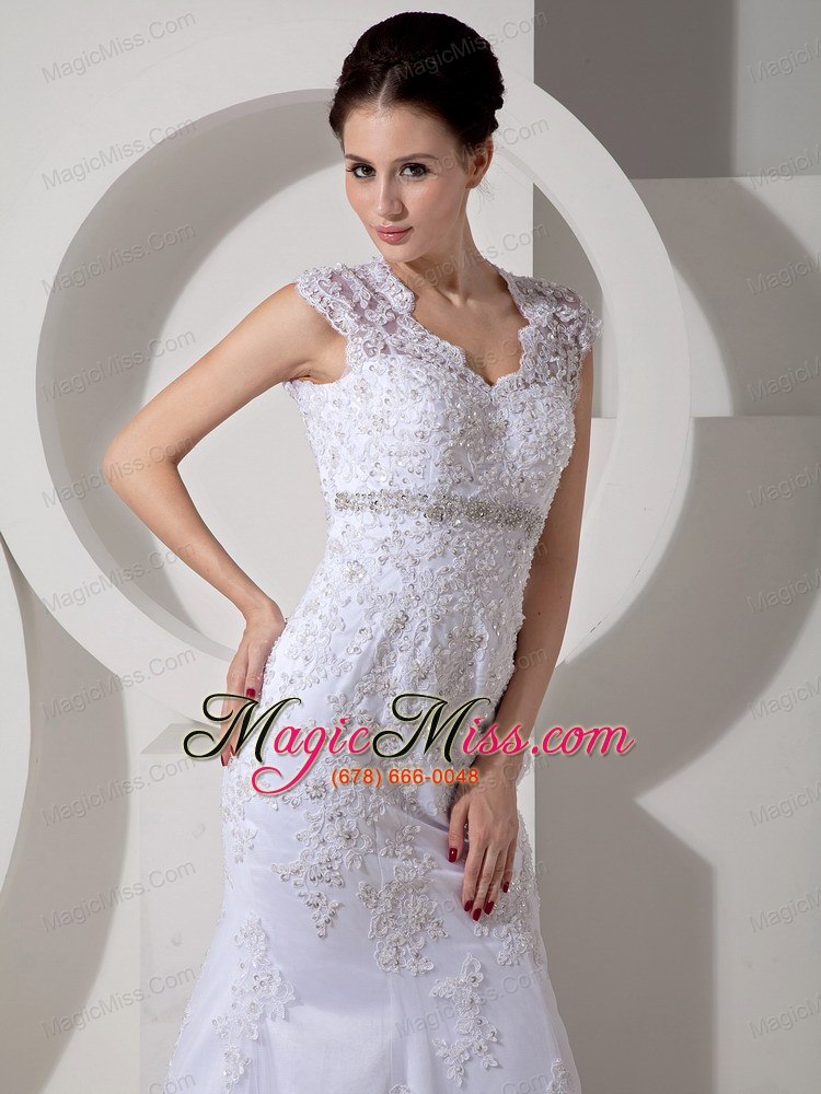 wholesale affordable mermaid square court train lace beading wedding dress