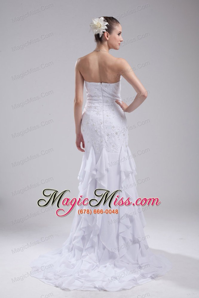 wholesale mermaid sweetheart embroidery ruffles wedding dress