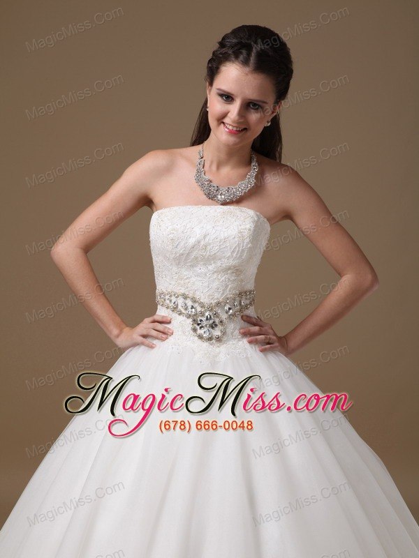 wholesale white ball gown strapless floor-length taffeta and tulle beading and lace quinceanera dress