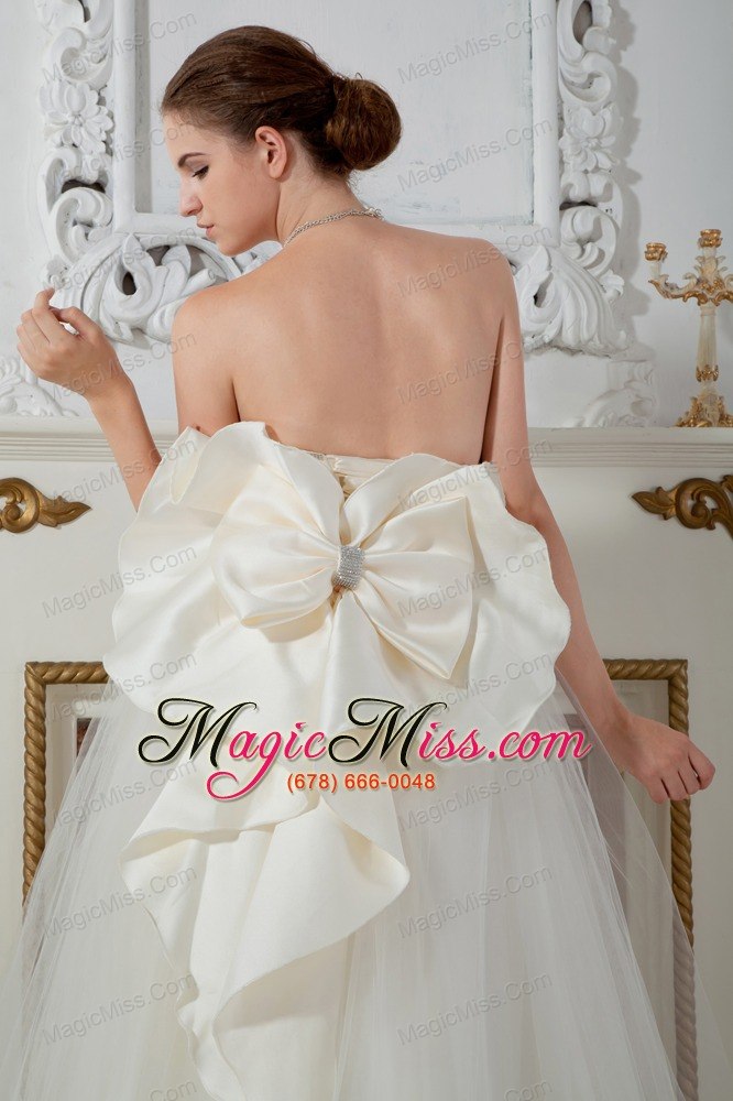 wholesale gorgeous ball gown strapless floor-length tulle beading wedding dress