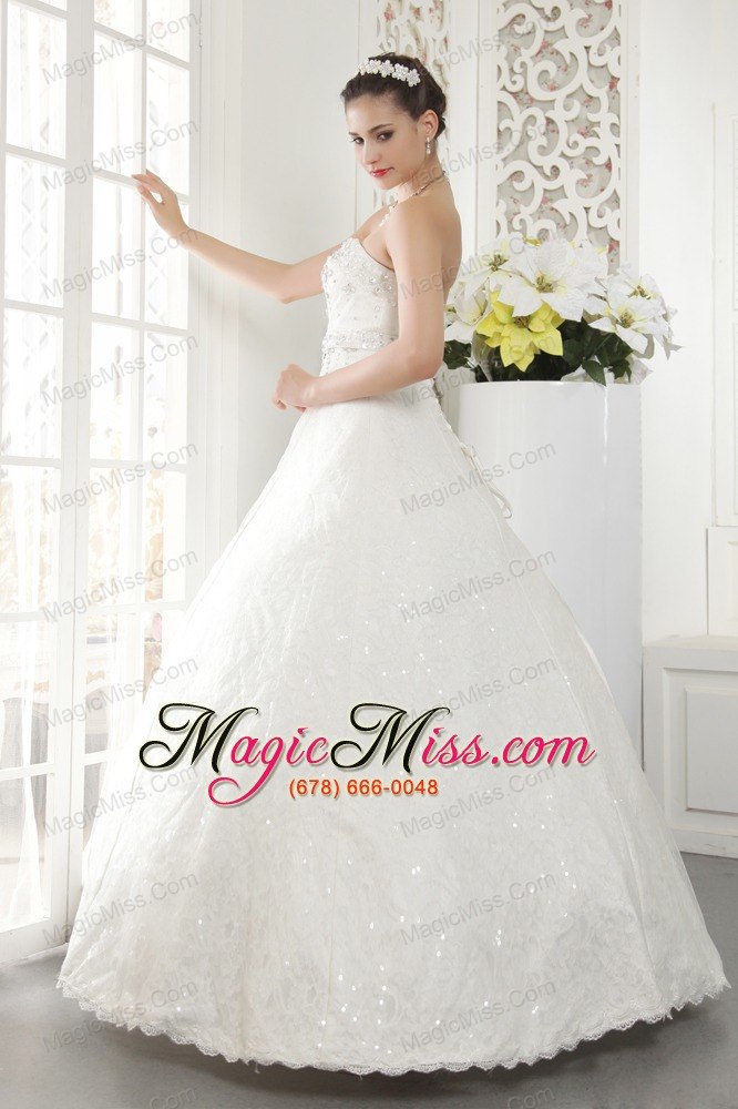 wholesale new a-line / princess sweetheart floor-length lace beading wedding dress