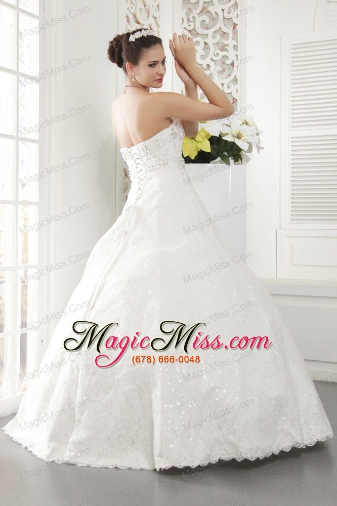 wholesale new a-line / princess sweetheart floor-length lace beading wedding dress