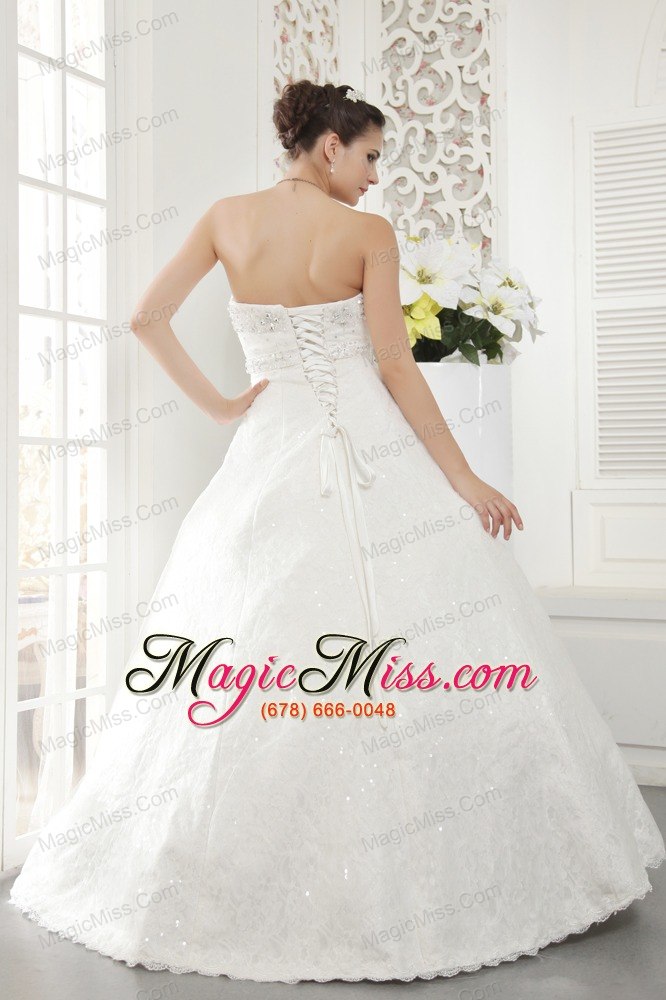 wholesale new a-line / princess sweetheart floor-length lace beading wedding dress