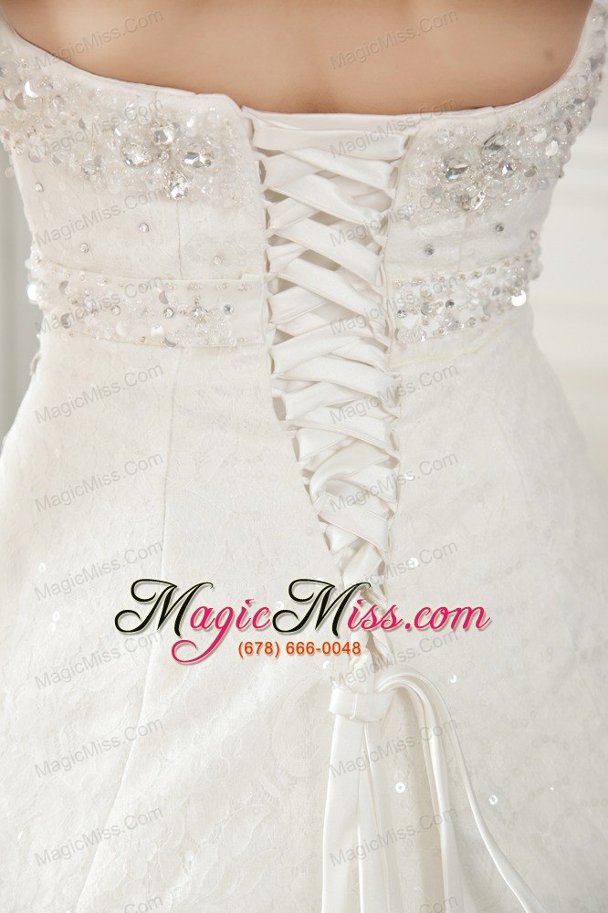 wholesale new a-line / princess sweetheart floor-length lace beading wedding dress