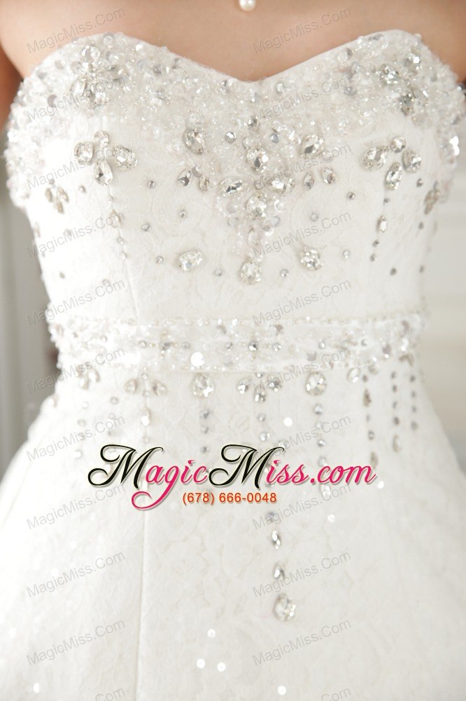 wholesale new a-line / princess sweetheart floor-length lace beading wedding dress