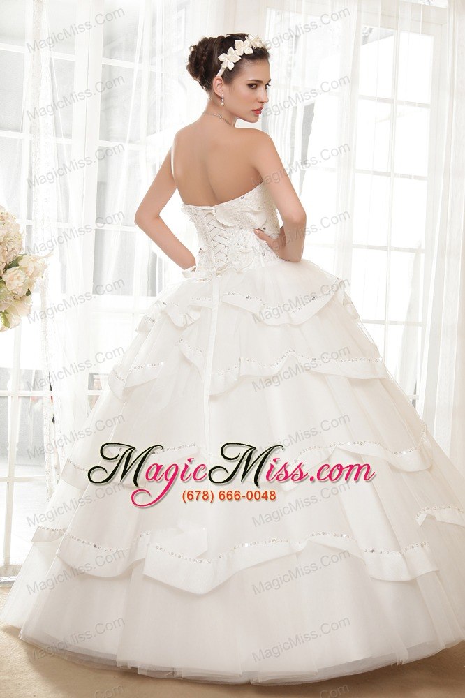 wholesale elegant a-line sweetheart floor-length tulle and taffeta beading wedding dress