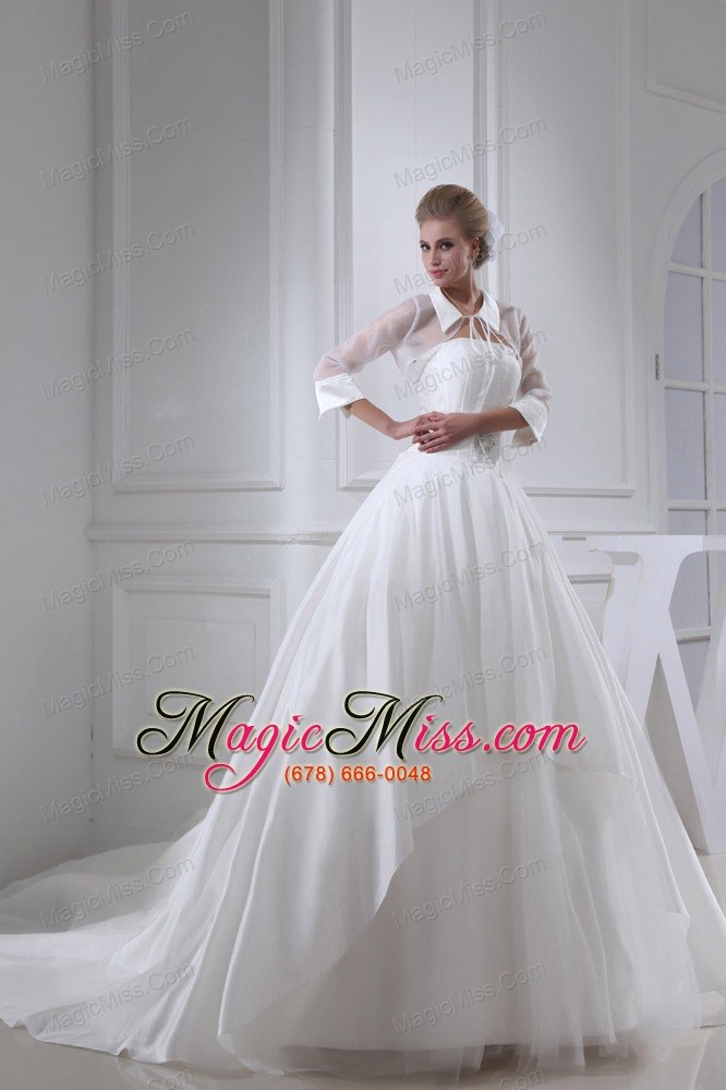 wholesale beading ball gown strapless cathedral train wedding dress