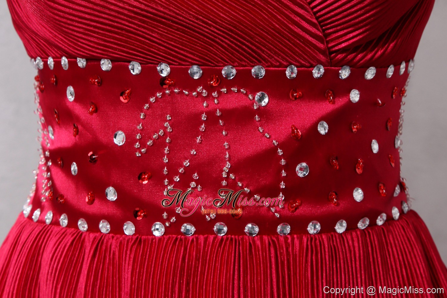 wholesale red a-line sweetheart knee-length sepcial fabric beading prom dress