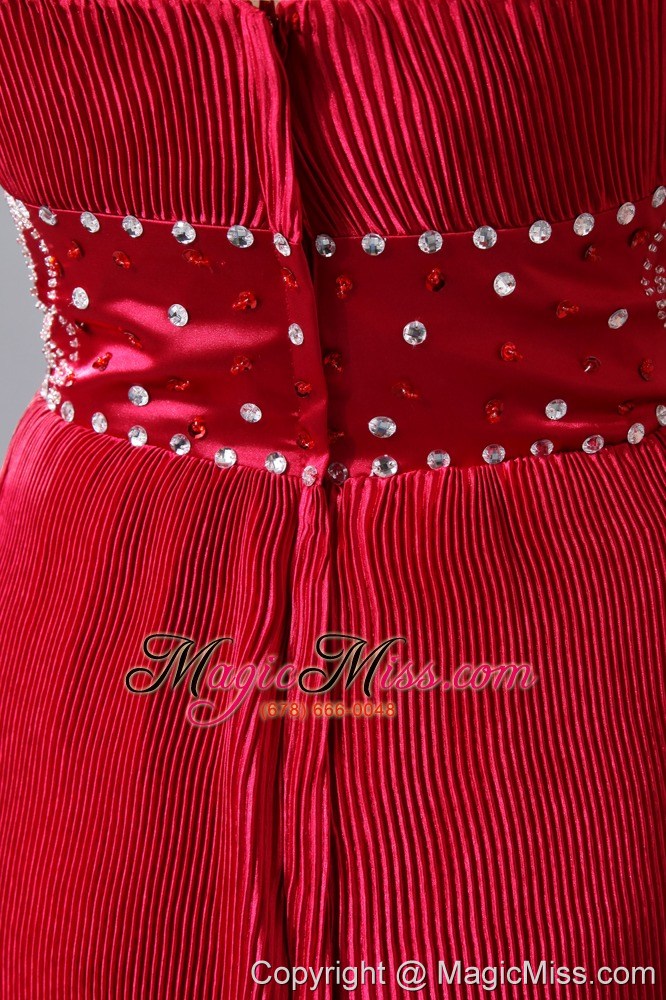 wholesale red a-line sweetheart knee-length sepcial fabric beading prom dress