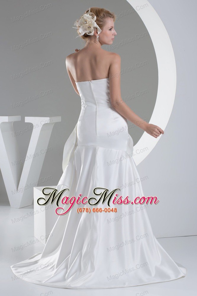 wholesale beading hand made flower sweetheart high-low wedding dress