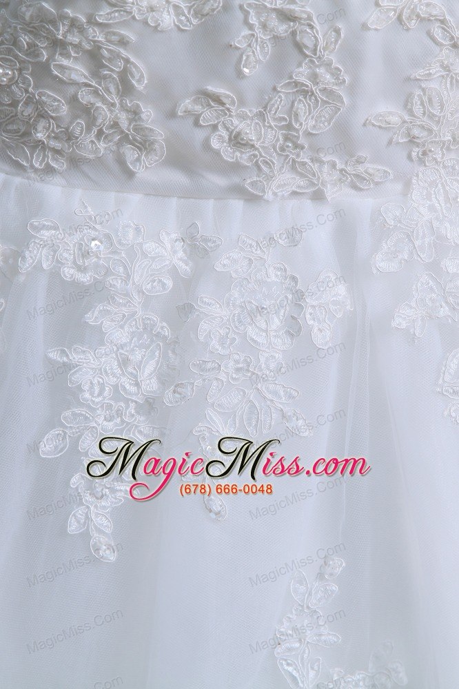 wholesale lovely mermaid straps brush train tulle lace wedding dress