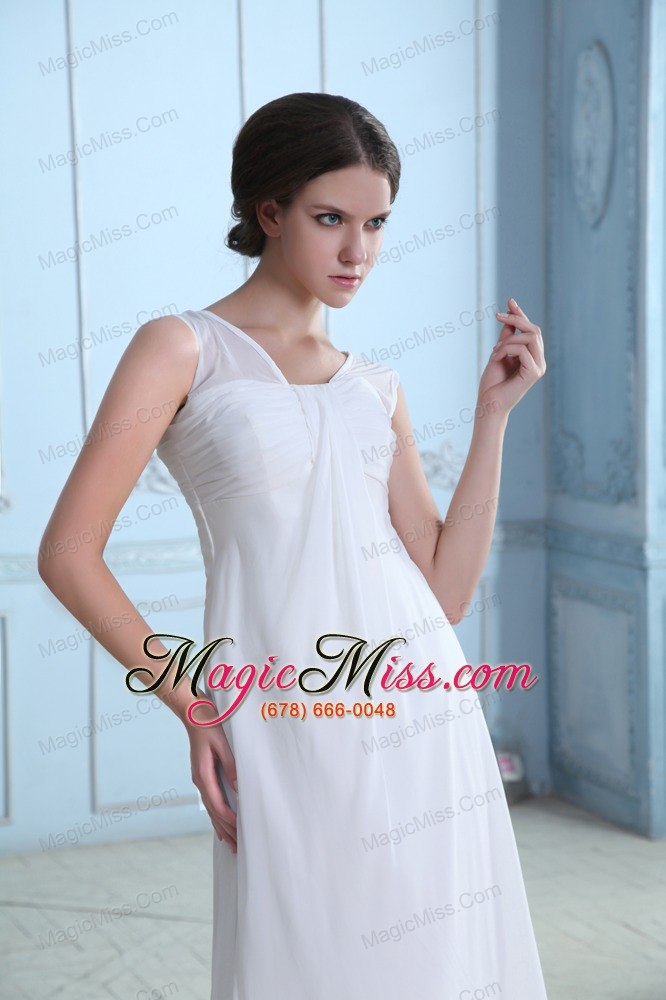 wholesale to seller empire v-neck floor-length chiffon ruchwedding dress