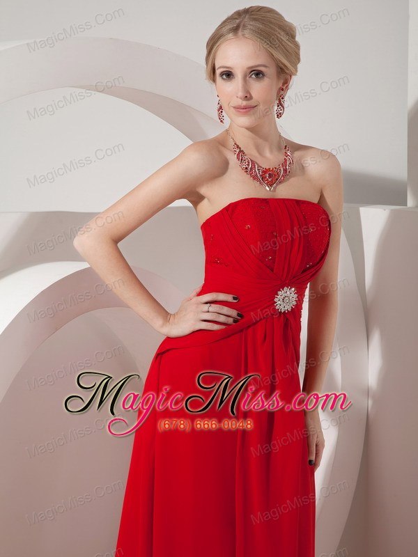 wholesale cheap wine red strapless column prom dress