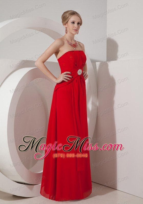 wholesale cheap wine red strapless column prom dress