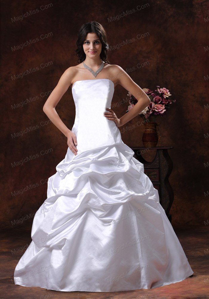 wholesale litchfield park arizona custom made strapless white a-line wedding dress