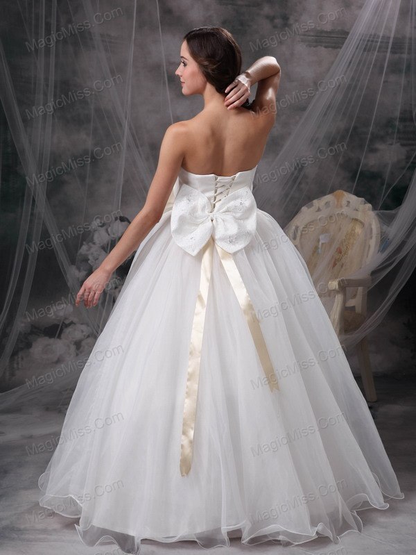 wholesale pretty a-line strapless floor-length taffeta and organza hand made flower wedding dress