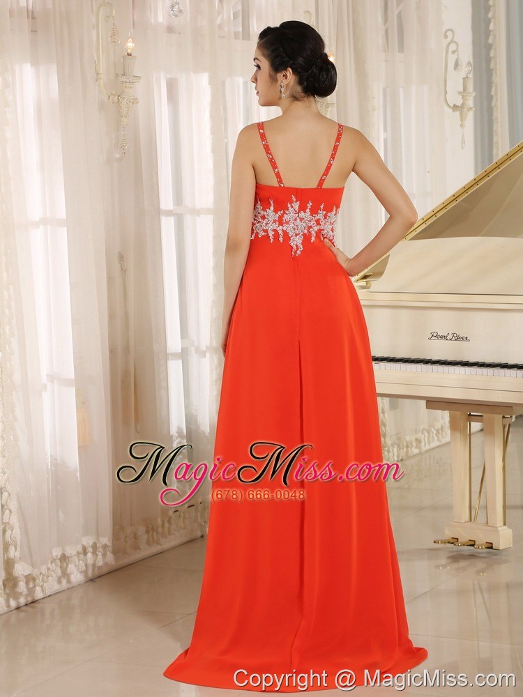 wholesale 2013 red new style in akron arkansas prom celebrity dress with spaghetti straps appliques decorate waist