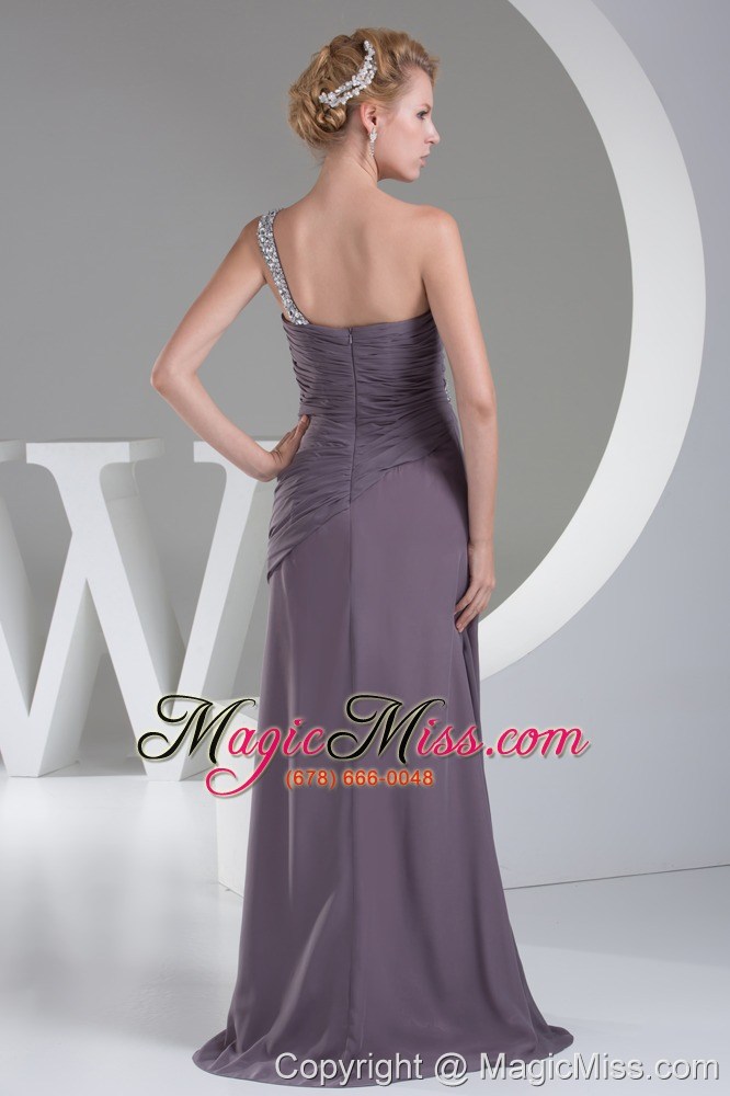 wholesale high end beaded decorate shoulder long prom dress