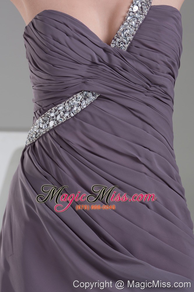 wholesale high end beaded decorate shoulder long prom dress