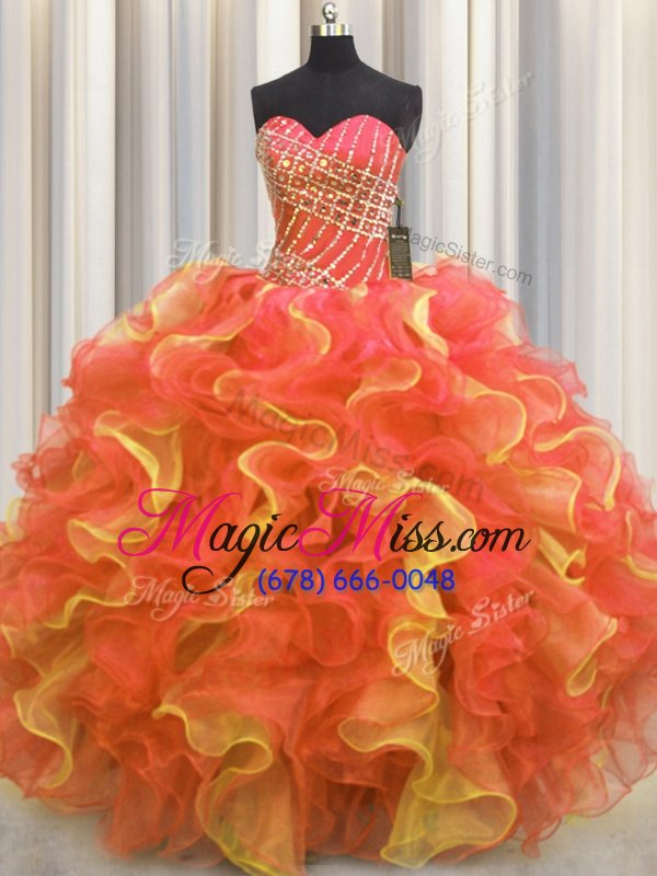 wholesale exquisite multi-color sleeveless organza lace up quinceanera dresses for military ball and sweet 16 and quinceanera