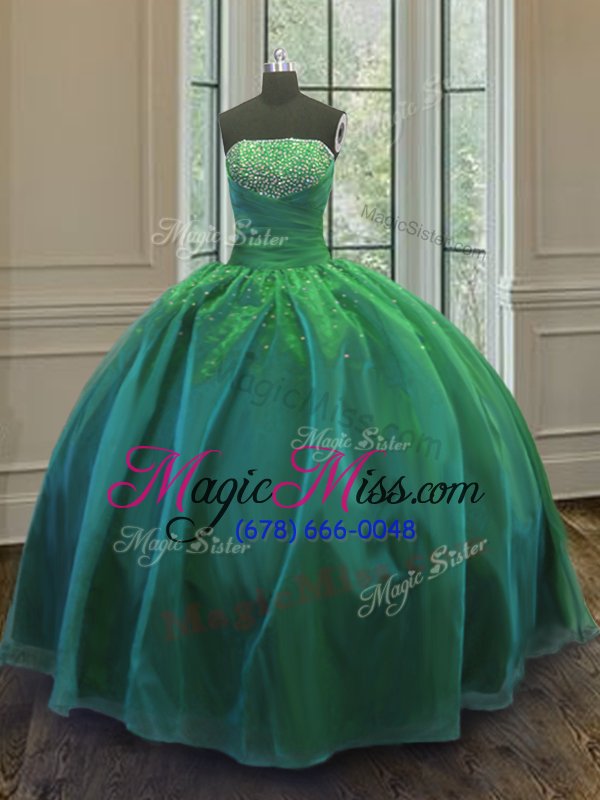 wholesale most popular floor length lace up sweet 16 dresses teal and in for military ball and sweet 16 and quinceanera with sequins