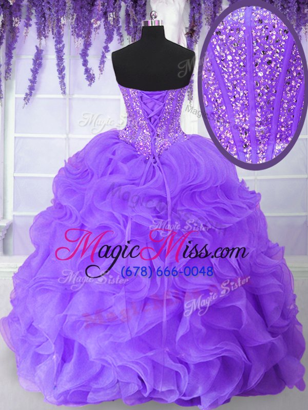 wholesale floor length ball gowns sleeveless purple sweet 16 dresses lace up