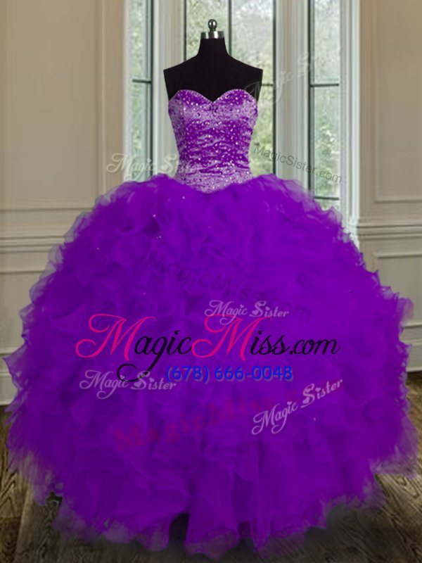 wholesale sweetheart sleeveless lace up sweet 16 quinceanera dress fuchsia tulle