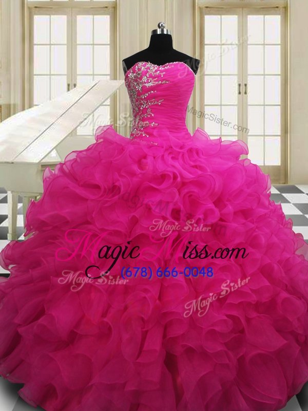 wholesale organza sleeveless floor length quinceanera dress and beading