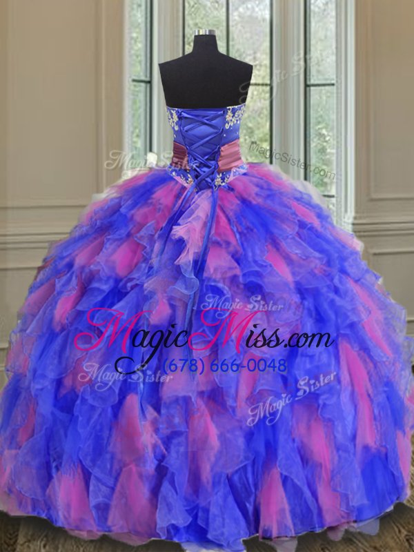 wholesale new arrival floor length ball gowns sleeveless multi-color sweet 16 quinceanera dress lace up