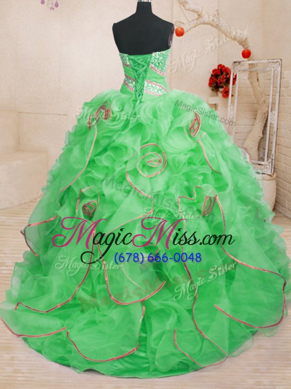 wholesale elegant with train sweet 16 dresses sweetheart sleeveless brush train lace up