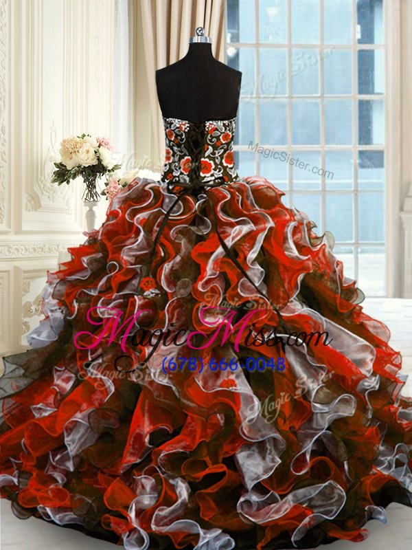 wholesale dramatic multi-color sweetheart neckline beading and appliques sweet 16 quinceanera dress sleeveless lace up