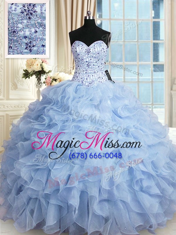 wholesale lovely sleeveless beading and ruffles lace up sweet 16 quinceanera dress