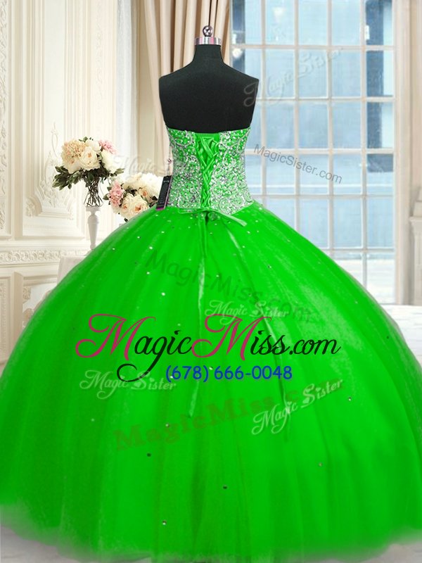 wholesale charming sweetheart neckline beading and sequins quinceanera gown sleeveless lace up