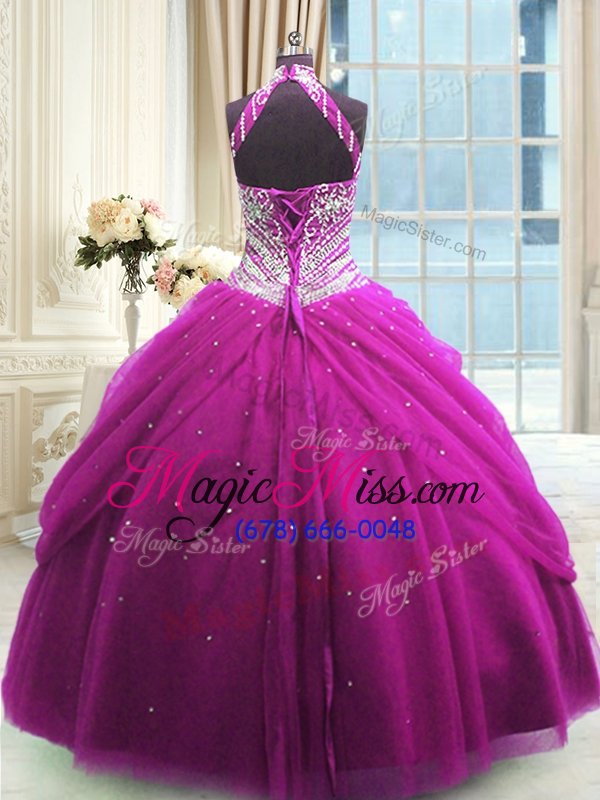 wholesale cute sleeveless lace up floor length beading sweet 16 quinceanera dress