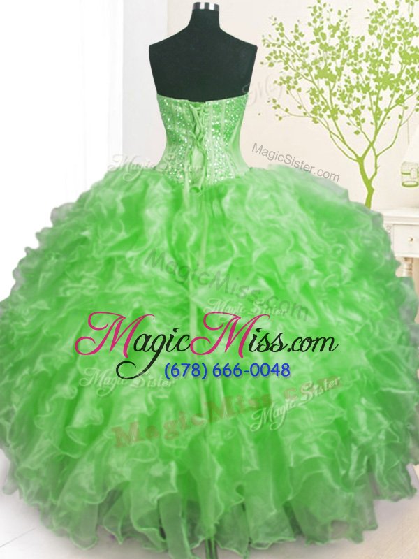 wholesale designer sleeveless lace up floor length beading and ruffles and pick ups sweet 16 dresses