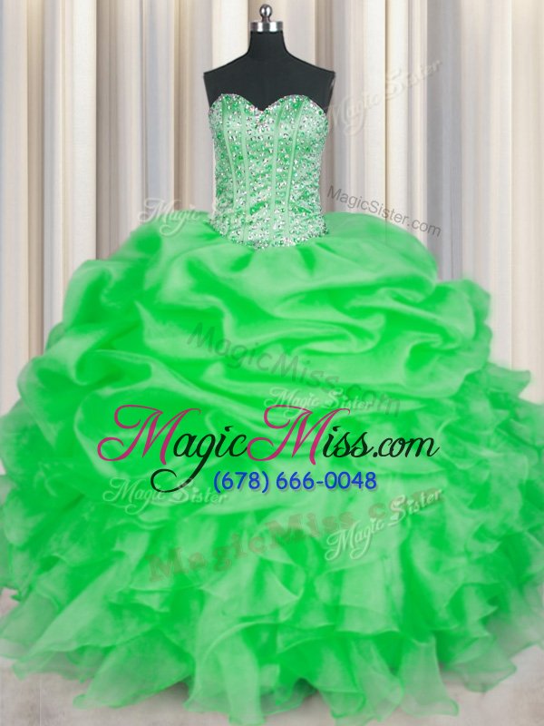 wholesale super sleeveless lace up floor length beading and ruffles 15 quinceanera dress