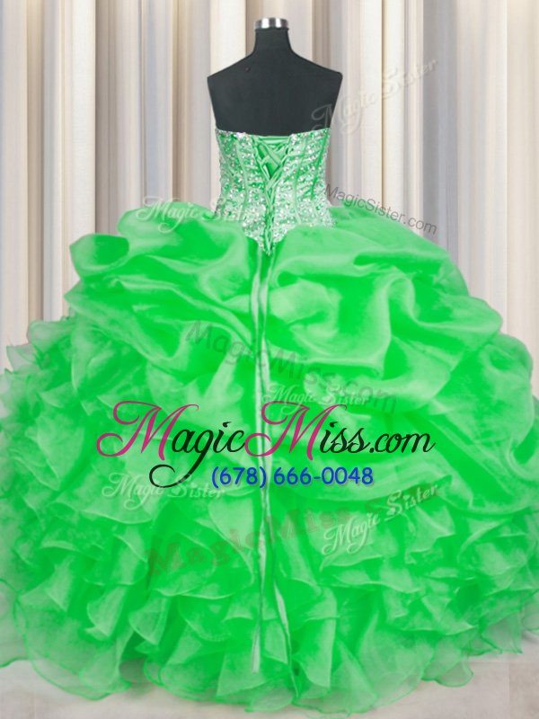 wholesale super sleeveless lace up floor length beading and ruffles 15 quinceanera dress