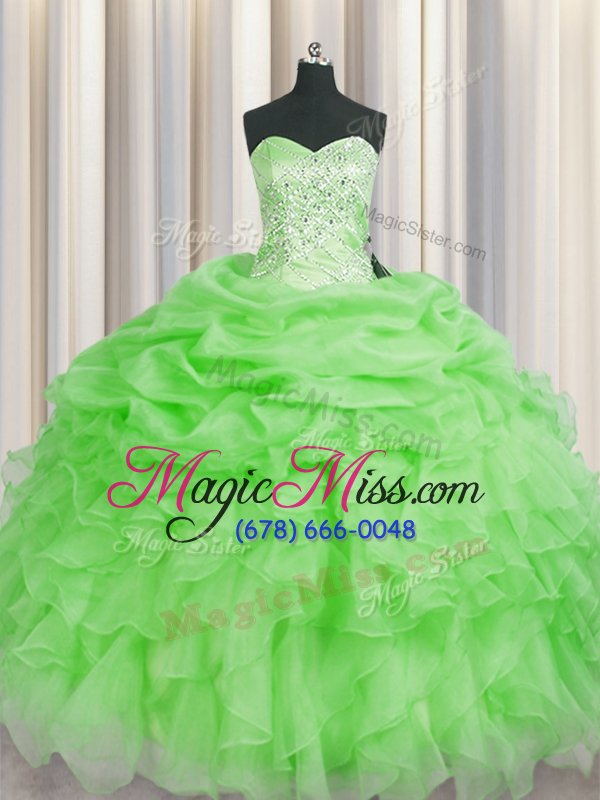 wholesale exceptional ball gowns quinceanera dress sweetheart organza sleeveless floor length lace up