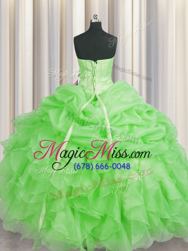 wholesale exceptional ball gowns quinceanera dress sweetheart organza sleeveless floor length lace up