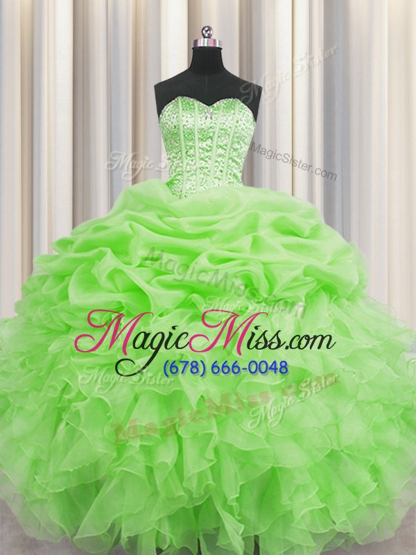 wholesale pick ups visible boning floor length quinceanera gowns sweetheart sleeveless lace up