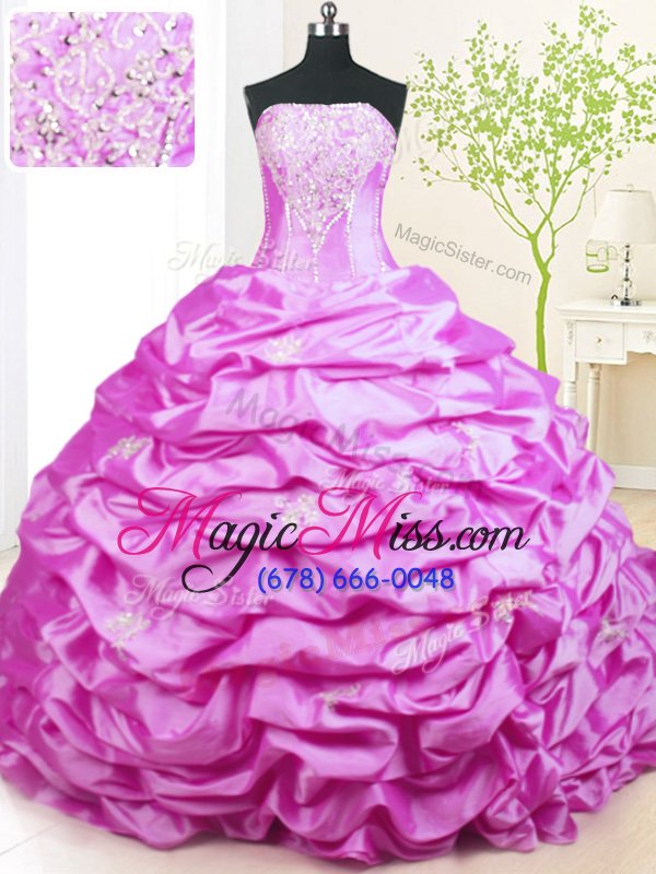 wholesale with train lace up 15th birthday dress lilac and in for military ball and sweet 16 and quinceanera with beading and pick ups sweep train