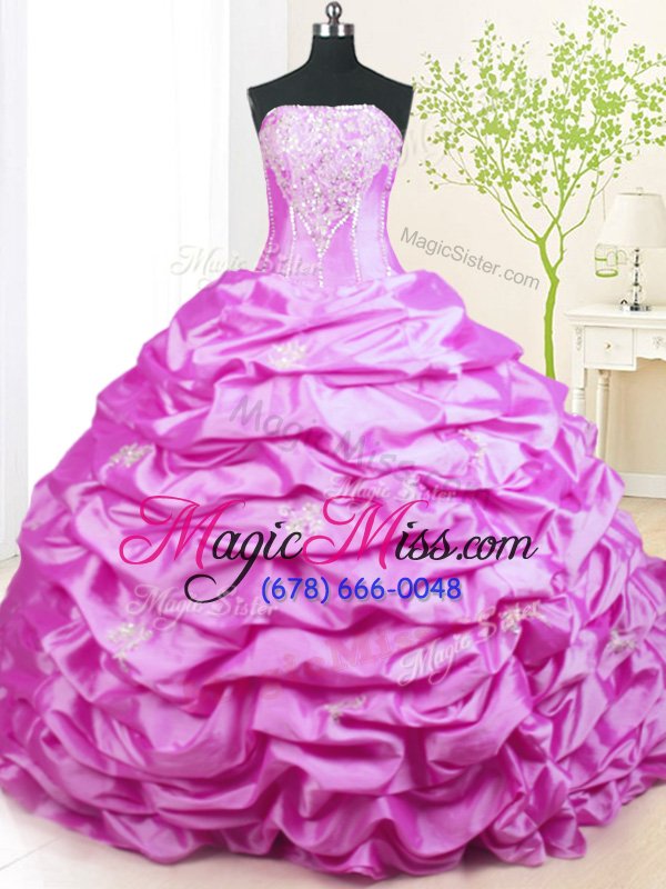 wholesale with train lace up 15th birthday dress lilac and in for military ball and sweet 16 and quinceanera with beading and pick ups sweep train