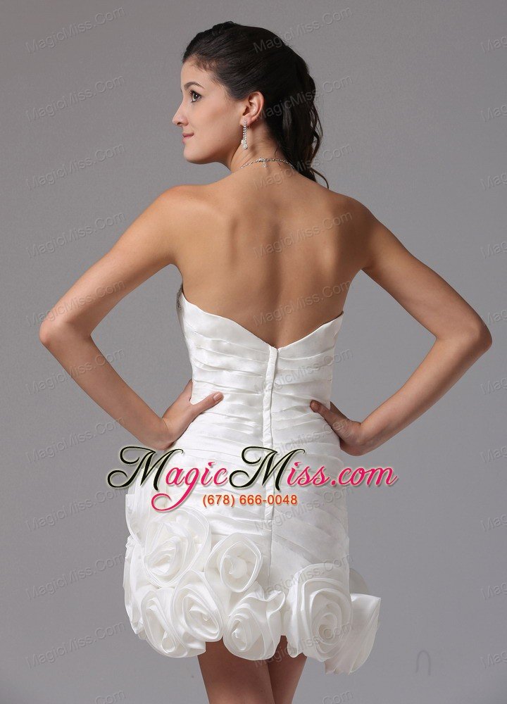 wholesale sheath column sweetheart beading 2013 beach wedding dress with hand made flowers in