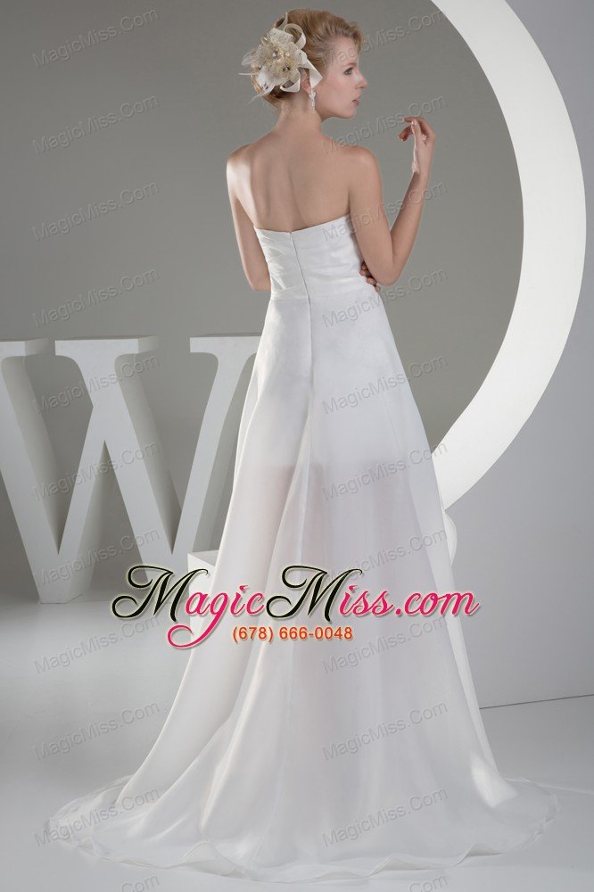 wholesale discount hand made flowers high low strapless prom dress