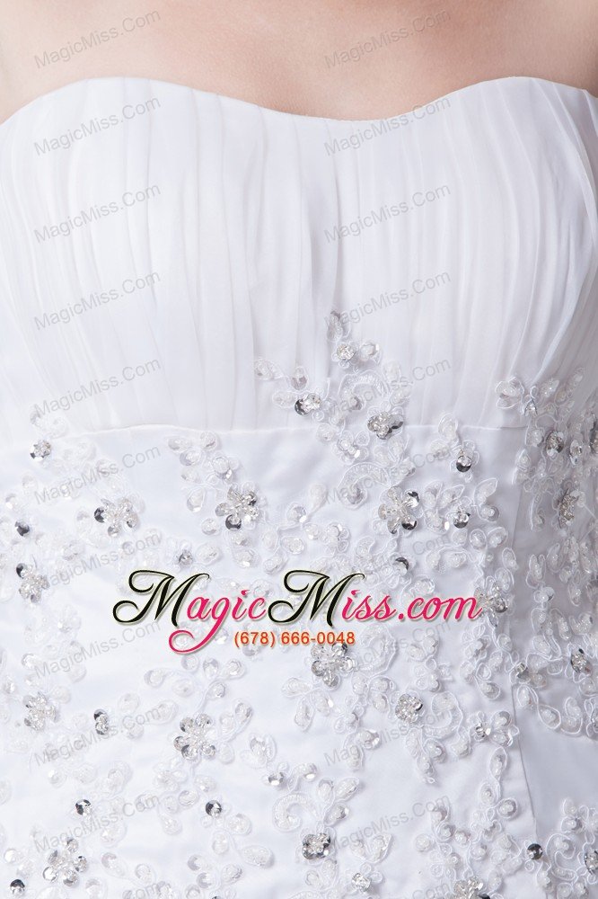 wholesale mini-length lace strapless column wedding dress